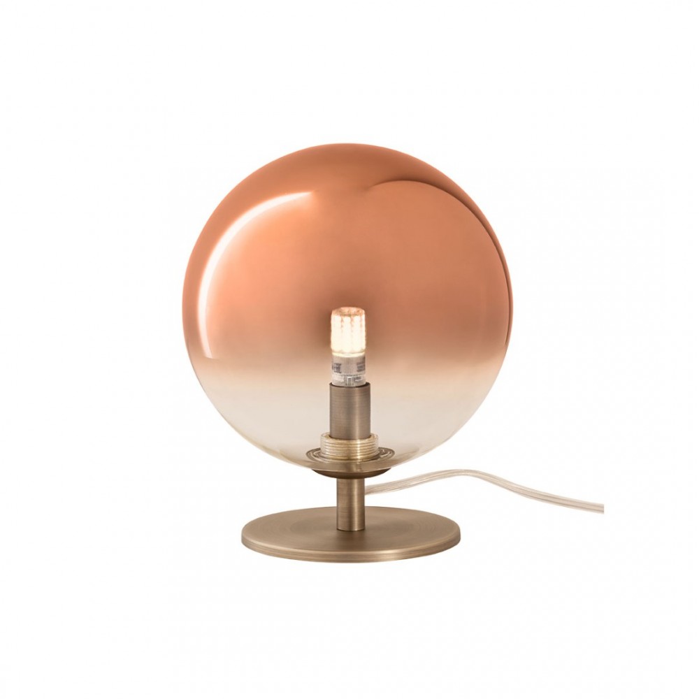 Table lamp Redo Roy, metal, glass, gradient gold, 1XG9, H.21 cm