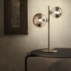 Table lamp Redo Roy, metal, glass, gradient gold/gradient coffee, 2XG9, H.45 cm