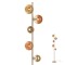 Floor lamp Redo Roy, metal, glass, gradient gold/gradient coffee, 5XG9, H.171 cm