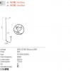 Wall lamp Redo Stick, metal, sand black, dimmable, LED, 36W, 1754 lumens, warm white 3000K, H.161 cm