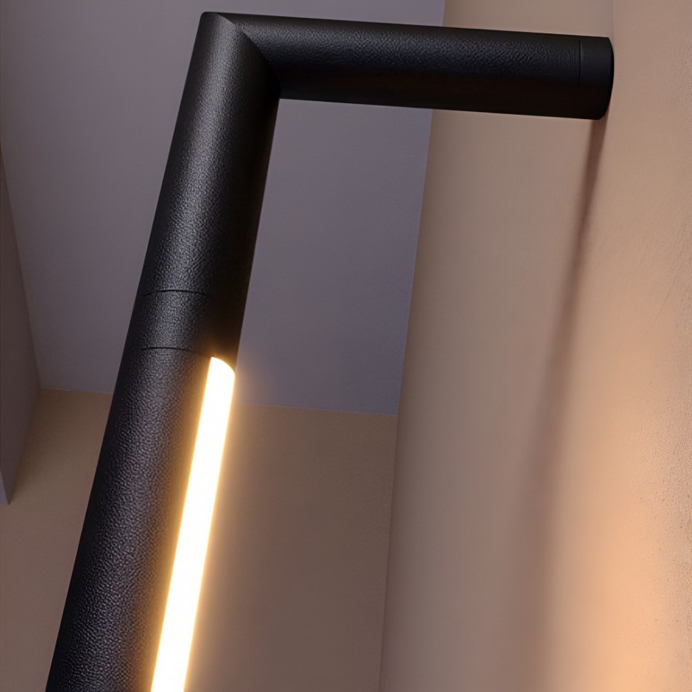 Wall lamp Redo Stick, metal, sand black, dimmable, LED, 48W, 2357 lumens, warm white 3000K, H.211 cm