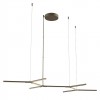 Suspension Redo Stick, metal, matt brass, dimmable, LED, 65W, 4253 lumens, warm white 3000K, L.139 cm
