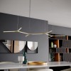 Suspension Redo Stick, metal, matt brass, dimmable, LED, 65W, 4253 lumens, warm white 3000K, L.139 cm