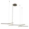 Suspension Redo Stick, metal, matt brass, dimmable, LED, 65W, 4253 lumens, warm white 3000K, L.139 cm