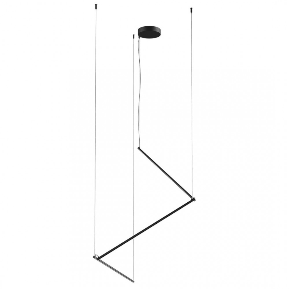 Suspension Redo Stick, metal, sand black, dimmable, LED, 36W, 2641 lumens, warm white 3000K, L.257 cm