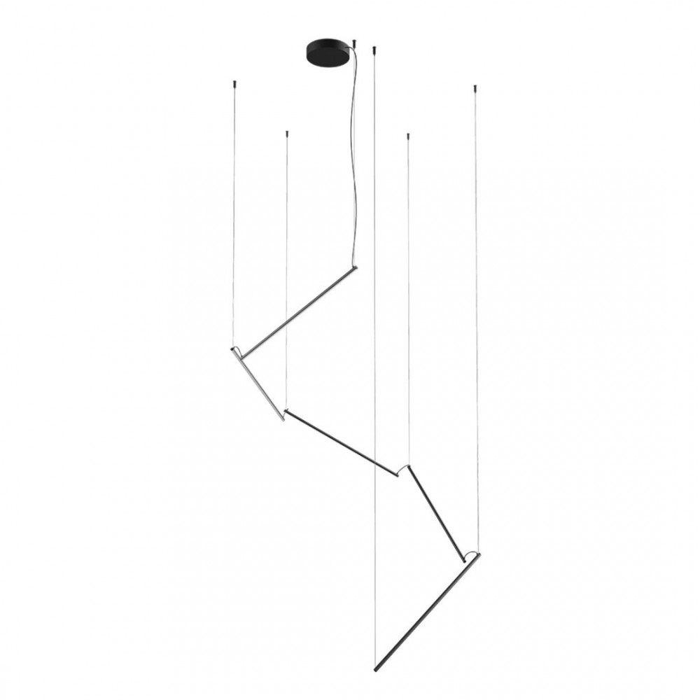 Suspension Redo Stick, metal, sand black, dimmable, LED, 48W, 3252 lumens, warm white 3000K, L.429 cm
