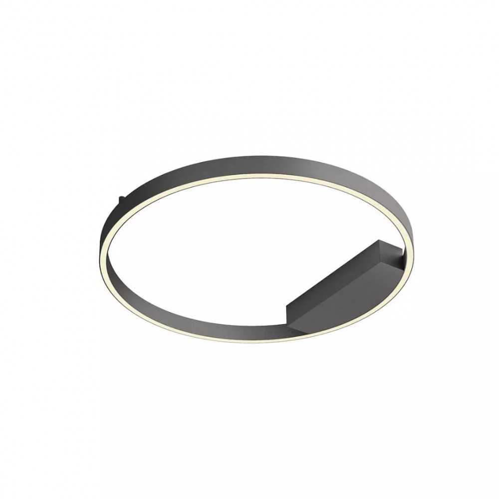 Ceiling lamp Redo Febe, metal, sand black, dimmable, LED, 37W, 2045 lumens, warm white 3000K, D.60 cm