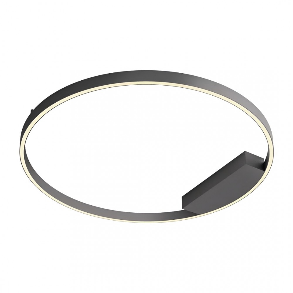 Ceiling lamp Redo Febe, metal, sand black, dimmable, LED, 50W, 2680 lumens, warm white 3000K, D.80 cm