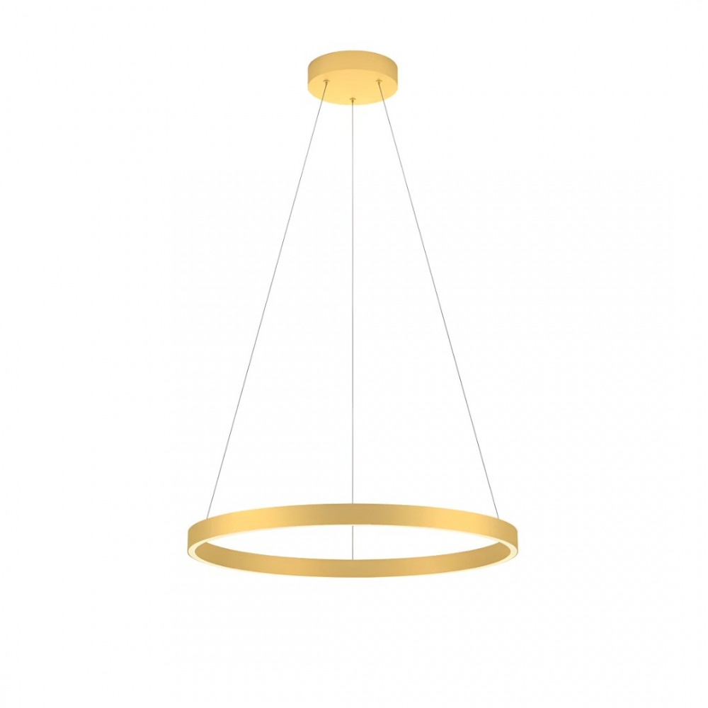Suspension Redo Febe, metal, matt gold, dimmable, LED, 37W, 2405 lumens, warm white 3000K, D.60 cm
