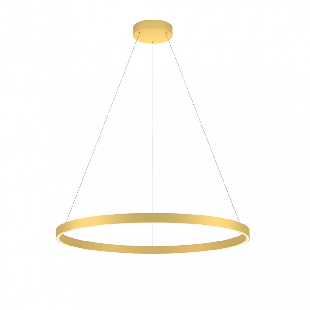Suspension Redo Febe, metal, matt gold, dimmable, LED, 50W, 3400 lumens, neutral white 4000K, D.80 cm