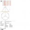 Suspension Redo Febe, metal, matt gold, dimmable, LED, 62W, 4030 lumens, warm white 3000K, D.100 cm