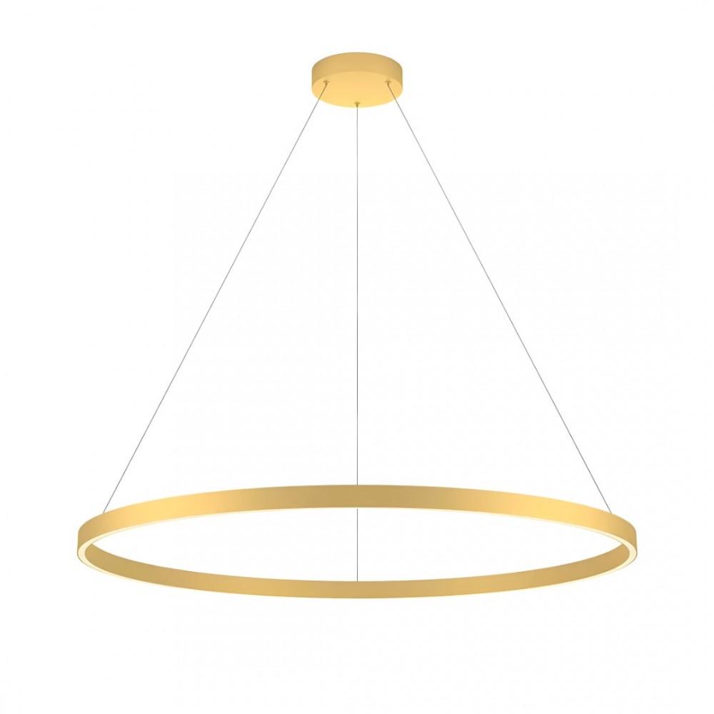 Suspension Redo Febe, metal, matt gold, dimmable, LED, 62W, 4030 lumens, warm white 3000K, D.100 cm