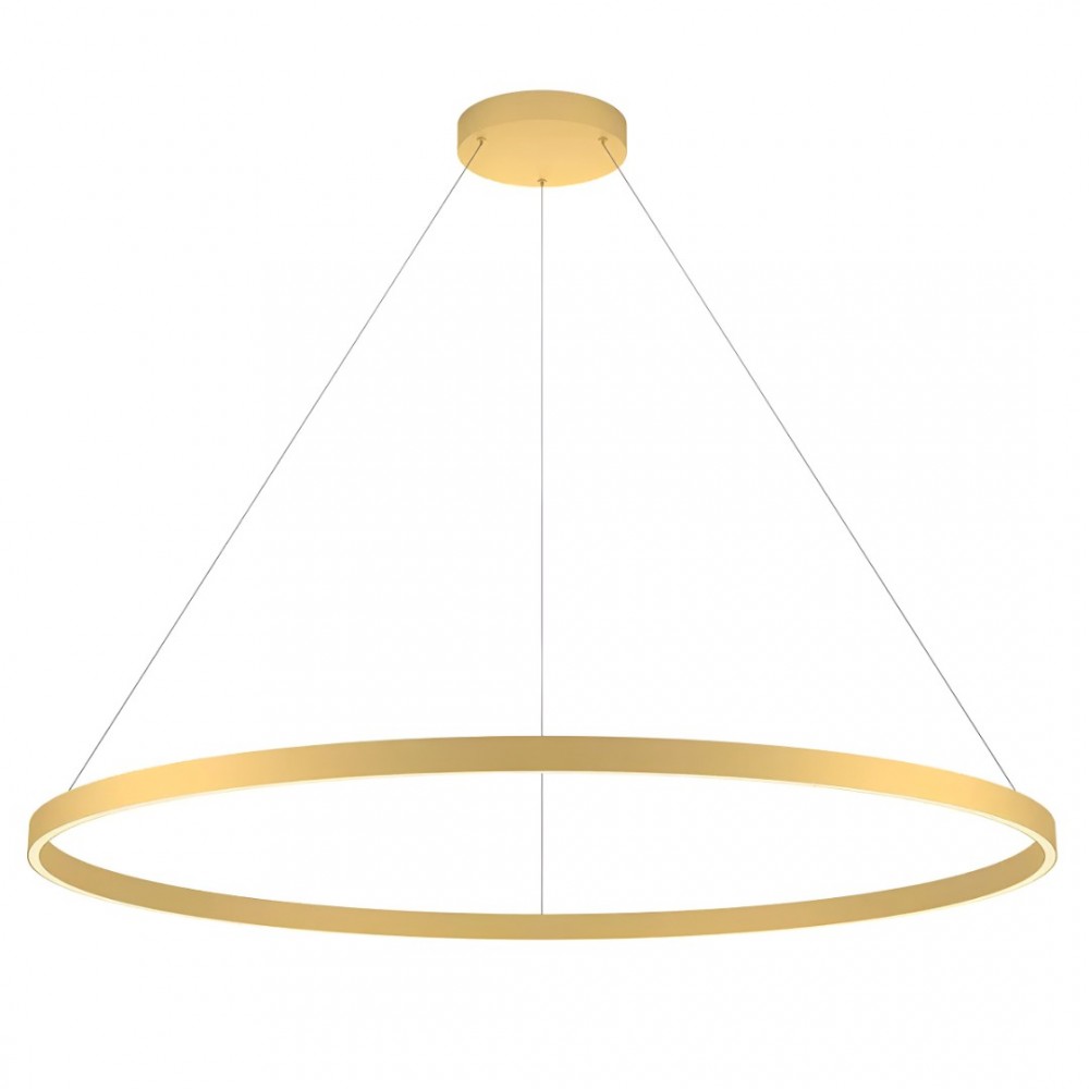 Suspension Redo Febe, metal, matt gold, dimmable, LED, 75W, 5100 lumens, neutral white 4000K, D.120 cm