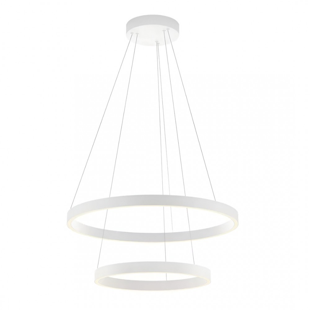 Suspension Redo Febe, metal, sand white, dimmable, LED, 62W, 4030 lumens, warm white 3000K, D.60 cm