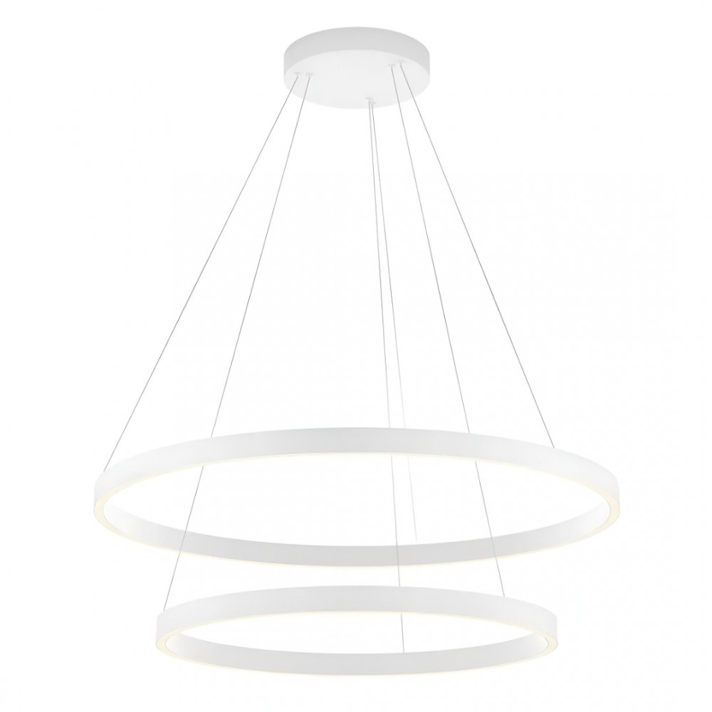 Suspension Redo Febe, metal, sand white, dimmable, LED, 82W, 5330 lumens, warm white 3000K, D.80 cm