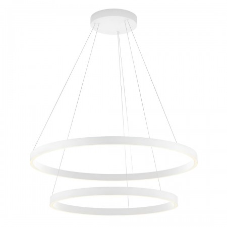Suspension Redo Febe, metal, sand white, dimmable, LED, 82W, 5330 lumens, warm white 3000K, D.80 cm