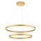 Suspension Redo Febe, metal, matt gold, dimmable, LED, 82W, 5330 lumens, warm white 3000K, D.80 cm