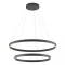 Suspension Redo Febe, metal, sand black, dimmable, LED, 82W, 4637 lumens, warm white 3000K, D.80 cm