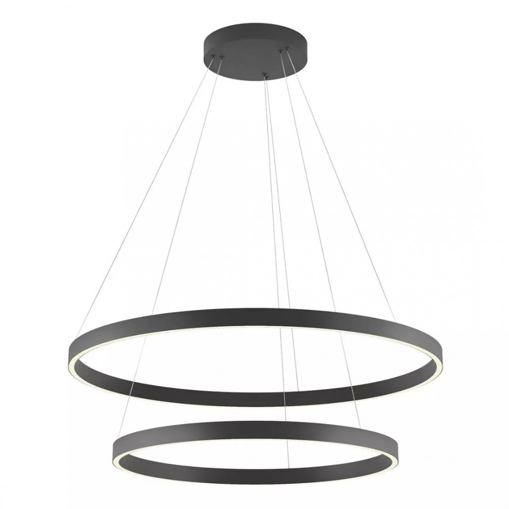 Suspension Redo Febe, metal, sand black, dimmable, LED, 82W, 4907 lumens, neutral white 4000K, D.80 cm