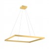 Suspension Redo Febe, metal, matt gold, dimmable, LED, 50W, 3250 lumens, warm white 3000K, L.80 cm