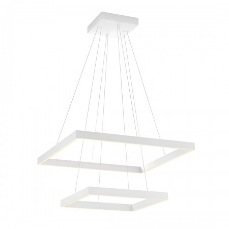 Suspension Redo Febe, metal, sand white, dimmable, LED, 75W, 4875 lumens, warm white 3000K, L.60 cm