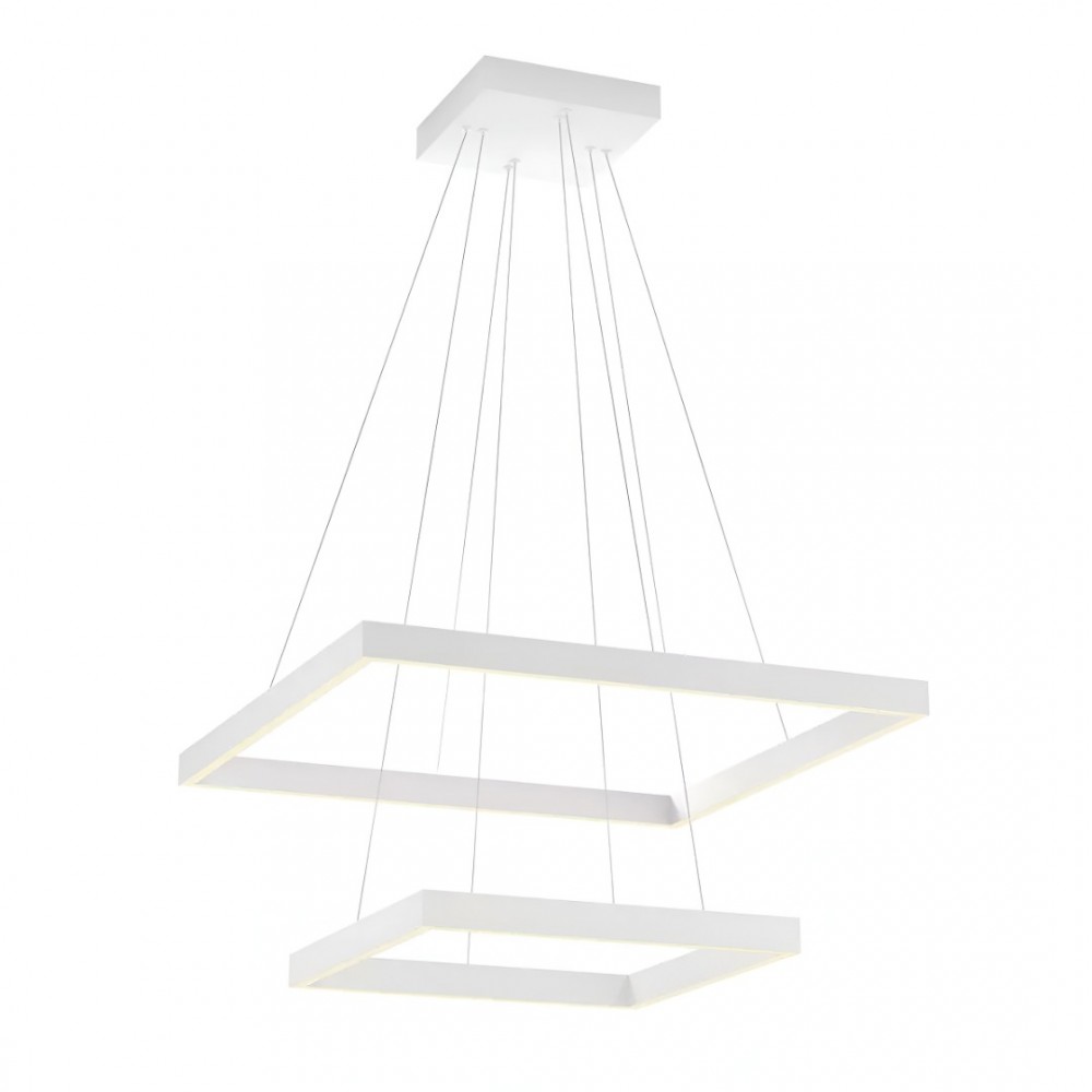 Suspension Redo Febe, metal, sand white, dimmable, LED, 75W, 5100 lumens, neutral white 4000K, L.60 cm