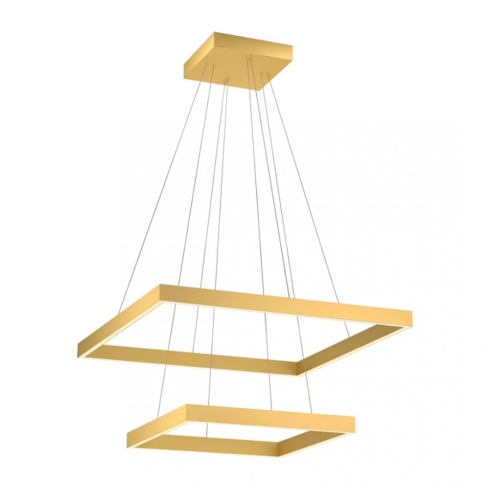 Suspension Redo Febe, metal, matt gold, dimmable, LED, 75W, 5100 lumens, neutral white 4000K, L.60 cm