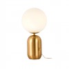 Table lamp Redo Helios, metal, glass, matt gold, 1XE14, H.35 cm