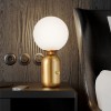 Table lamp Redo Helios, metal, glass, matt gold, 1XE14, H.35 cm