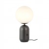 Table lamp Redo Helios, metal, glass, matt black, 1XE14, H.35 cm