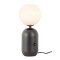 Table lamp Redo Helios, metal, glass, matt black, 1XE27, H.40 cm