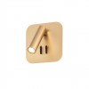 Wall lamp Redo Quda, metal, matt gold, LED, 6W + 3W, 465 lumens, warm white 3000K, H.13 cm