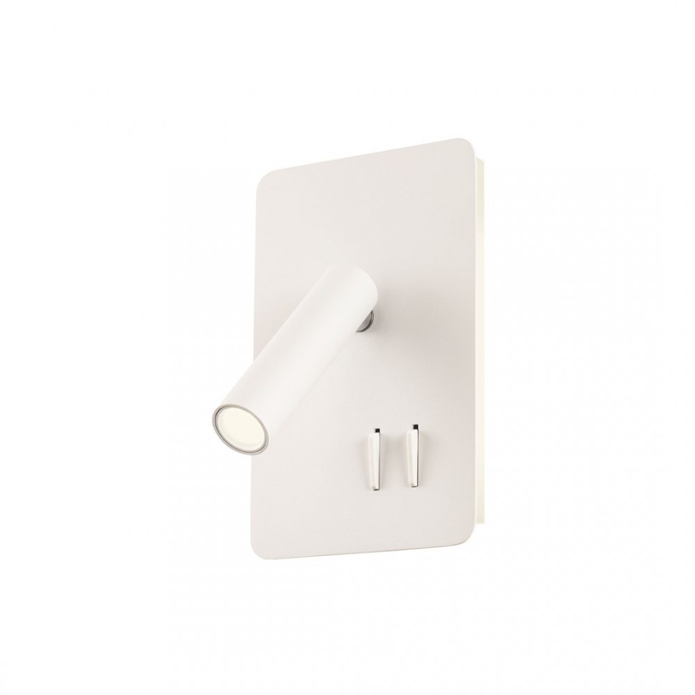 Wall lamp Redo Quda, metal, white, LED, 6W+3W, 465 lumens, warm white 3000K, H.18 cm