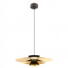 Suspension Redo Fargo, metal, matt black/matt gold, LED, 16,5W, 910 lumens, warm white 3000K, D.50 cm
