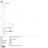 Floor lamp Redo Pilon, metal, sand white, dimmable, LED, 57W, 6885 lumens, warm white 3000K, H.180 cm