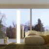 Floor lamp Redo Pilon, metal, sand white, dimmable, LED, 57W, 6885 lumens, warm white 3000K, H.180 cm