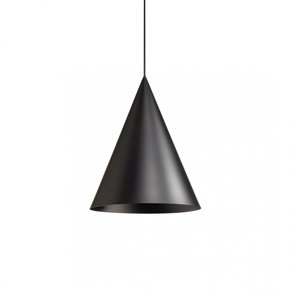Suspension Redo Konos, metal, matt black, 1XE27, D.35 cm