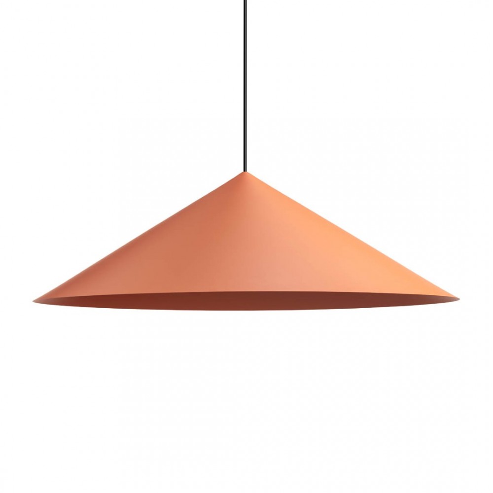 Suspension Redo Konos, metal, matt auburn, 1XE27, D.75 cm