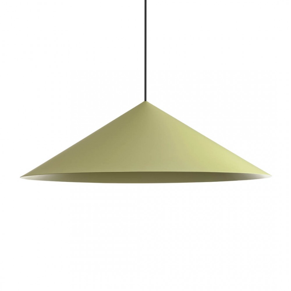 Suspension Redo Konos, metal, matt olive, 1XE27, D.75 cm