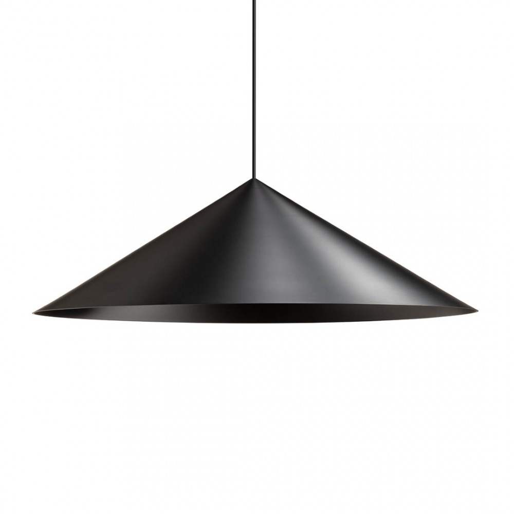 Suspension Redo Konos, metal, matt black, 1XE27, D.75 cm