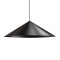 Suspension Redo Konos, metal, matt black, 1XE27, D.75 cm