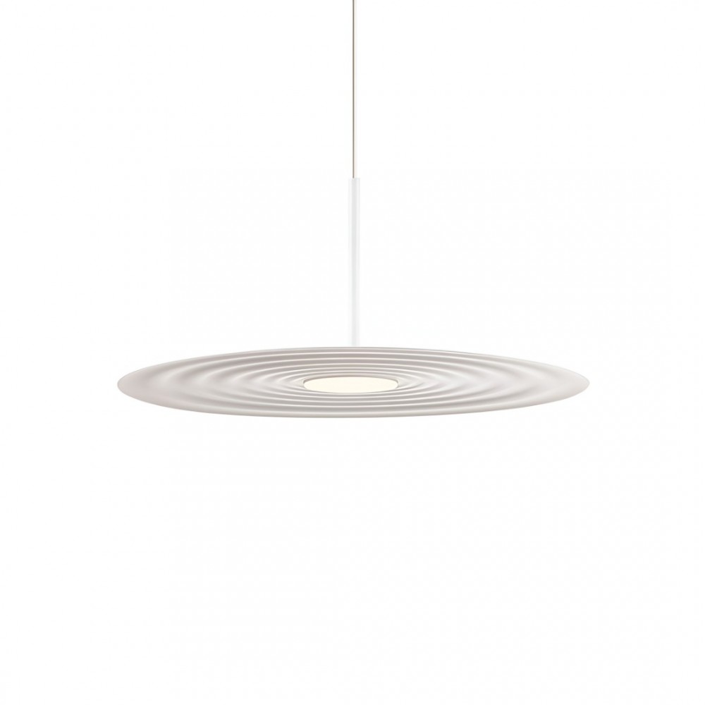 Suspension Redo Lake, metal, matt white, LED, 13W, 723 lumens, warm white 3000K, D.50 cm