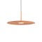Suspension Redo Lake, metal, matt auburn, LED, 13W, 723 lumens, warm white 3000K, D.50 cm