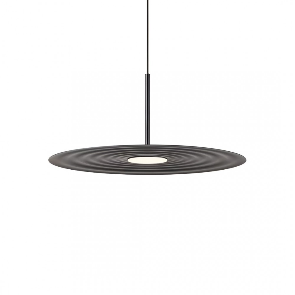Suspension Redo Lake, metal, matt black, LED, 13W, 723 lumens, warm white 3000K, D.50 cm
