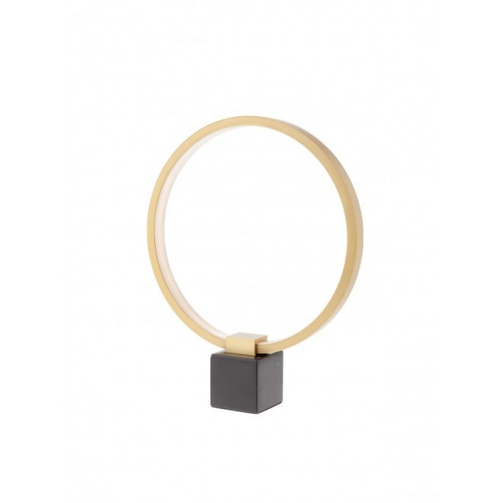 Table lamp Smarter Ado, metal, matt gold/black, LED, 12W, 650 lumens, warm white 3000K, H.37 cm