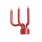 Wall lamp Redo Luxor, metal, glossy red, dimmable, LED, 12W, 1063 lumens, warm white 3000K, H.31 cm