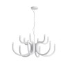 Chandelier Redo Luxor, metal, glossy white, dimmable, LED, 54W, 4605 lumens, warm white 3000K, D.75 cm