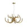 Chandelier Redo Luxor, metal, matt gold, dimmable, LED, 54W, 4605 lumens, warm white 3000K, D.75 cm