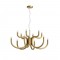 Chandelier Redo Luxor, metal, matt gold, dimmable, LED, 54W, 4605 lumens, warm white 3000K, D.75 cm