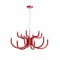 Chandelier Redo Luxor, metal, glossy red, dimmable, LED, 54W, 4605 lumens, warm white 3000K, D.75 cm